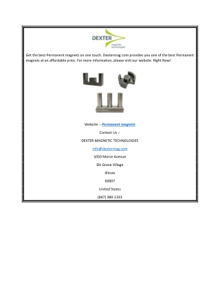 Permanent magnets  Dextermag.com