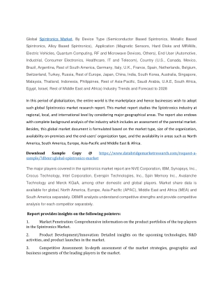 Spintronics Market