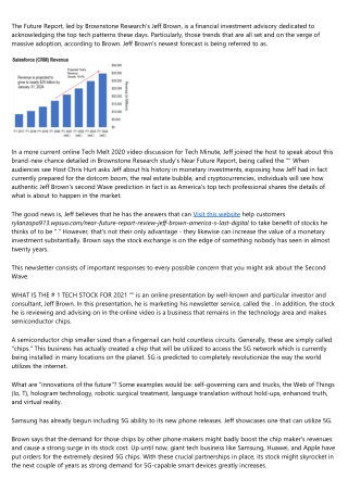 Is Jeff Brown As Credible As He Claims? : Stocks - Reddit