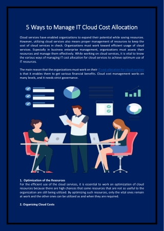 5 Ways to Manage IT Cloud Cost Allocation