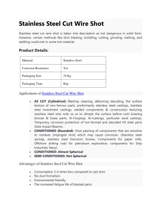 Stainless Steel Cut Wire Shot-converted
