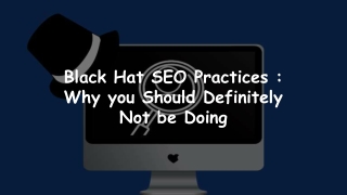 Black Hat SEO Techniques: Never Use It