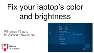 Fix Your Laptop’s Color and Brightness