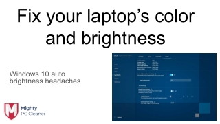 Fix Your Laptop’s Color and Brightness