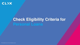Check Eligibility Criteria for Personal Loans