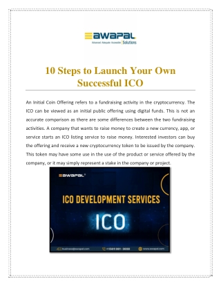 10 Steps to Launch Your Own Successful ICO
