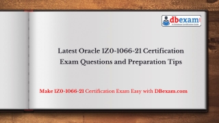 Latest Oracle 1Z0-1066-21 Certification Exam Questions and Preparation Tips