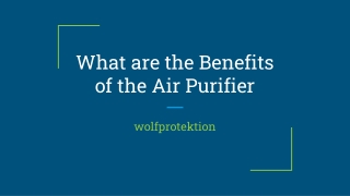 What are the Benefits of the Air Purifier?