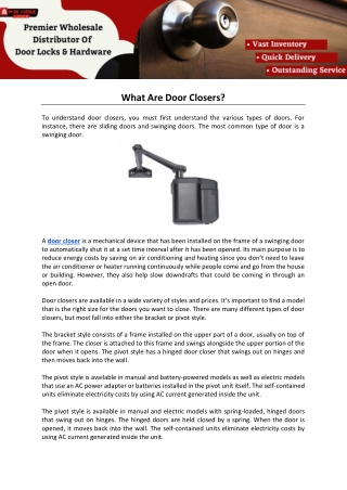 What Are Door Closers