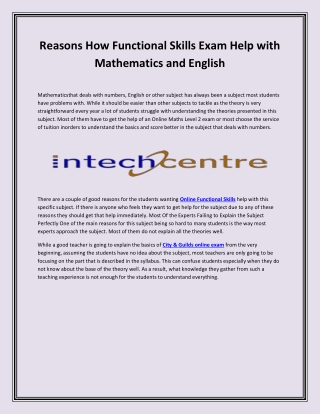 Reasons How Functional Skills Exam Help with Mathematics and English