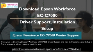 Download Epson Workforce EC-C7000 Driver Support, Installation Setup