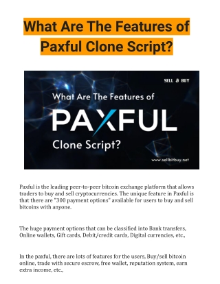 What Are The Features of Paxful Clone Script?