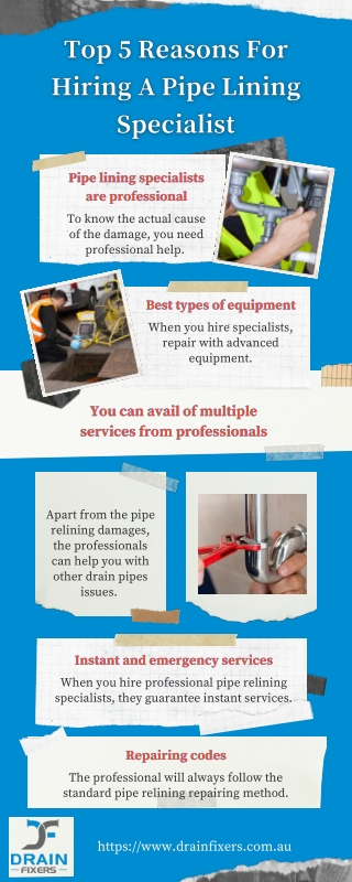 Top 5 Reasons For Hiring A Pipe Lining Specialist