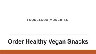 Select  Order Healthy Vegan Snacks