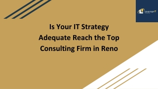 Is Your IT Strategy Adequate? Reach the Top Consulting Firm in Reno