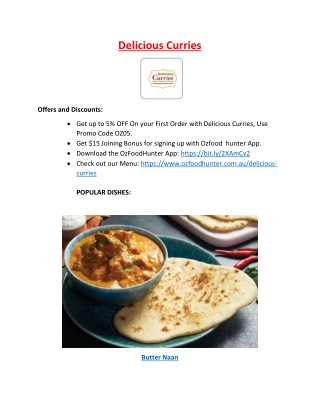 5% off - Delicious Curries Indian food Westmead, NSW