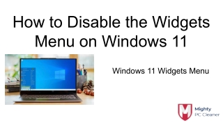 How to Disable the Widgets Menu on Windows 11