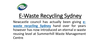 E-Waste Recycling SydneyE-Waste Recycling Sydney