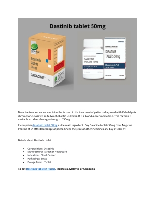 dasatinib tablet 50mg