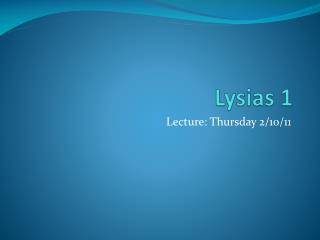 Lysias 1