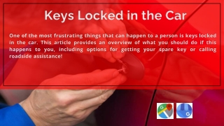 Keys Locked in the Car