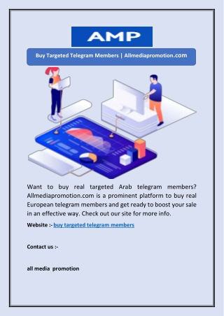 Buy Targeted Telegram Members | Allmediapromotion.com