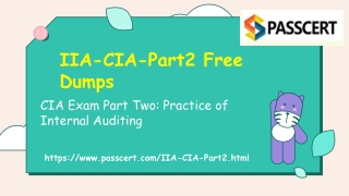 Download 2021 Free CIA Exam Part Two IIA-CIA-Part2 Real Dumps