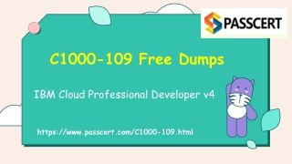 IBM Cloud Professional Developer v4 C1000-109 Exam Dumps