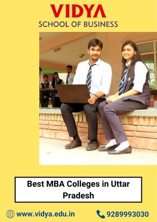 Top MBA Colleges in UP | Best Schools for Business Management