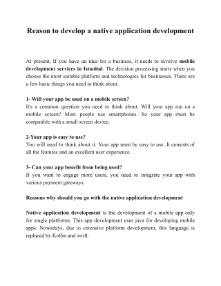 Reason to develop a native application development.docx