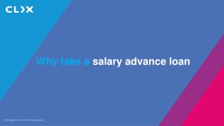Why take a salary advance loan