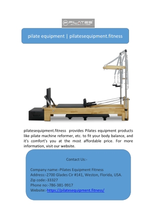 pilate equipment | pilatesequipment.fitness