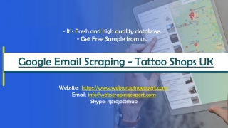 Google Email Scraping - Tattoo Shops UK