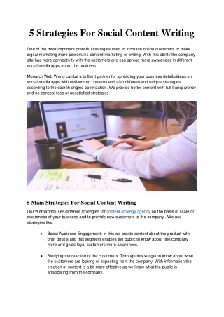 5 Strategies For Social Content Writing