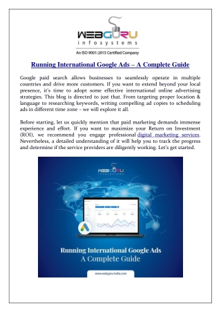 Running International Google Ads – A Complete Guide