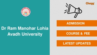Dr Ram Manohar Lohia Awadh University - [RMLAU], Faizabad