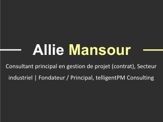 Allie Mansour - Expert en affaires optimiste De Montréal, Canada