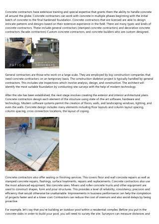 Concrete stamped with stamping offers many advantages
