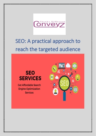 SEO A practical approach to reach the targeted audience