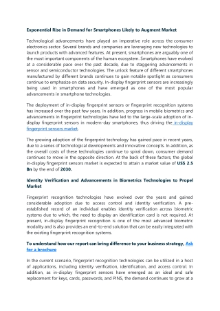 in-display fingerprint sensors market.