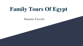 Family Tours Of Egypt