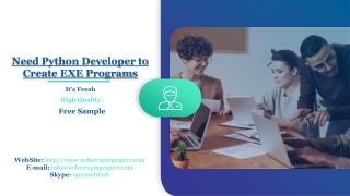 Need Python Developer to Create EXE Programs