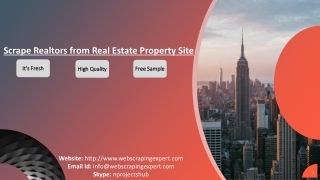 Scrape Realtors from Real Estate Property Site