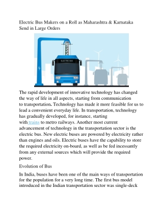 Electric Bus Makers on a Roll as Maharashtra-converted