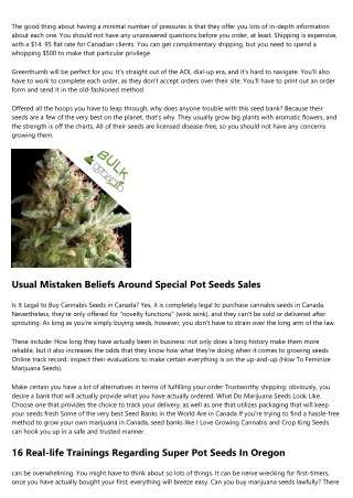 Why We Passion Best Pot Seeds Online UK (As Well As You Should, As Well!)