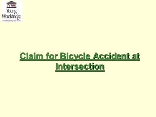 Claim for Bicycle Accident at Intersection