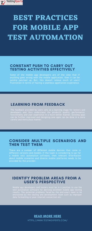 Best Practices For Mobile App Test Automation