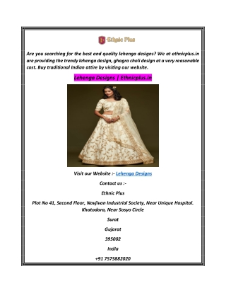 Lehenga Designs  Ethnicplus.in234