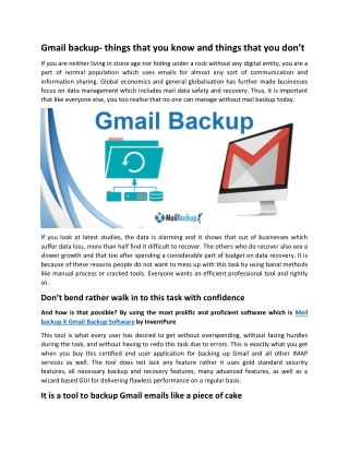 Gmail Backup App