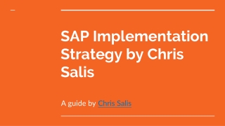 SAP Implementation Strategy by Chris Salis